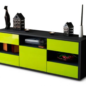 Lowboard Annina, Grün (136x49x35cm)