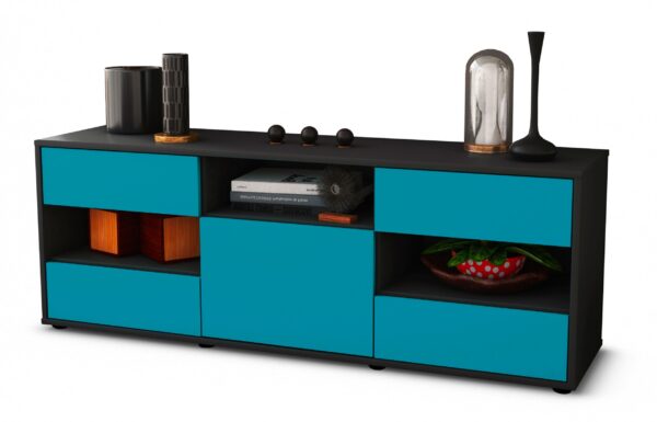 Lowboard Annina, Türkis (136x49x35cm)