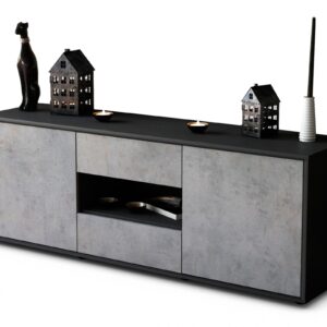 Lowboard Antonella, Beton (136x49x35cm)