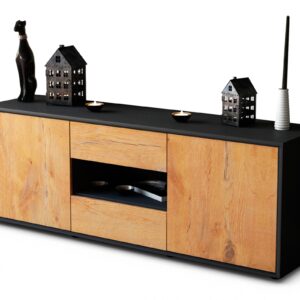 Lowboard Antonella, Eiche (136x49x35cm)