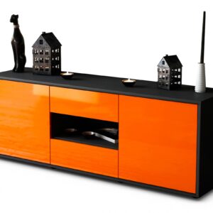 Lowboard Antonella, Orange (136x49x35cm)