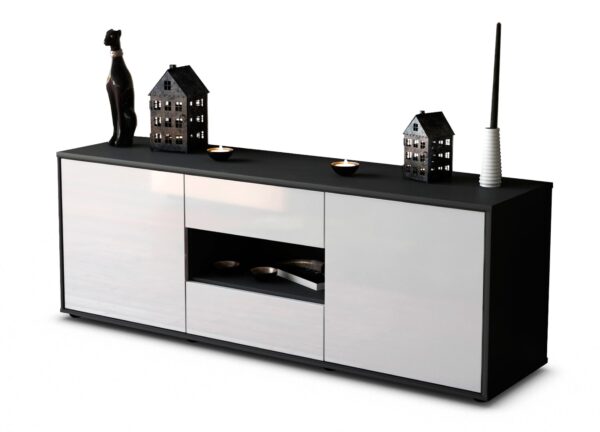 Lowboard Antonella, Weiß (136x49x35cm)