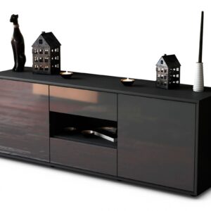 Lowboard Antonella, Grau (136x49x35cm)