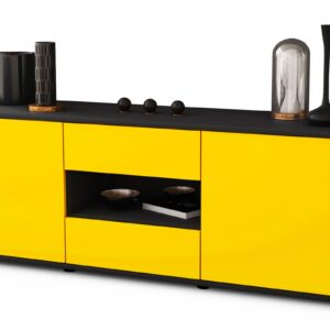 Lowboard Antonella, Gelb (136x49x35cm)