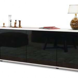 Lowboard Antonia, Schwarz (180x49x35cm)
