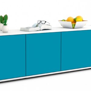 Lowboard Antonia, Türkis (180x49x35cm)