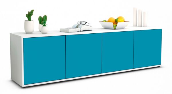 Lowboard Antonia, Türkis (180x49x35cm)