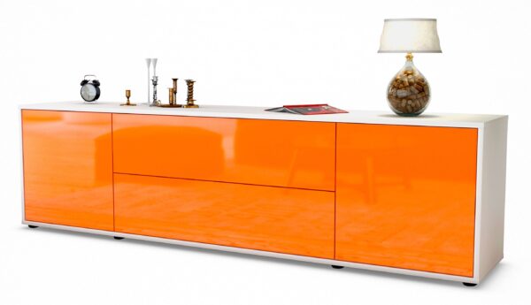 Lowboard Aquilina, Orange (180x49x35cm)