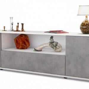 Lowboard Arbnora, Beton (180x49x35cm)