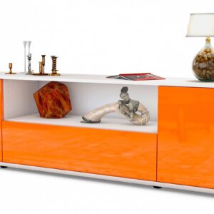 Lowboard Arbnora, Orange (180x49x35cm)