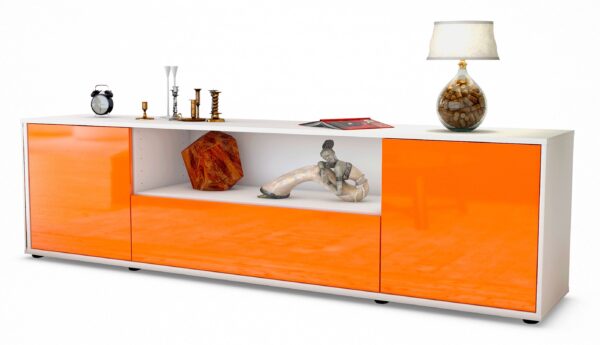 Lowboard Arbnora, Orange (180x49x35cm)