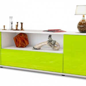 Lowboard Arbnora, Grün (180x49x35cm)