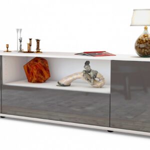 Lowboard Arbnora, Grau (180x49x35cm)
