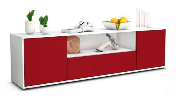 Lowboard Arbnora, Bordeaux (180x49x35cm)