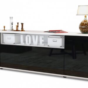 Lowboard Ariana, Schwarz (180x49x35cm)