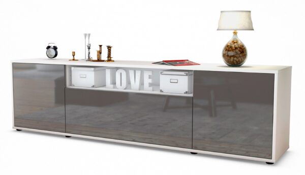 Lowboard Ariana, Grau (180x49x35cm)