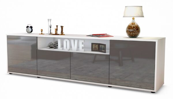 Lowboard Arianna, Grau (180x49x35cm)