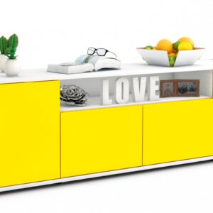 Lowboard Arianna, Gelb (180x49x35cm)
