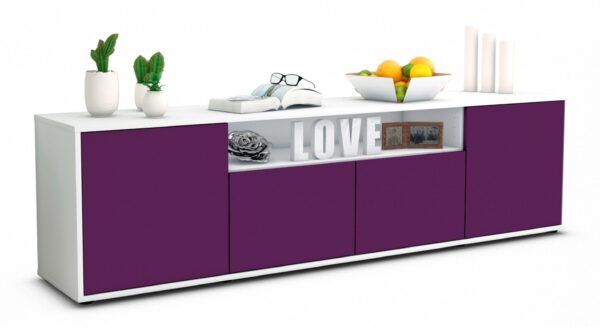Lowboard Arianna, Lila (180x49x35cm)