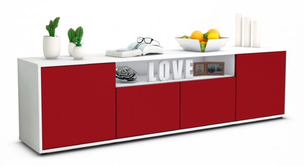Lowboard Arianna, Bordeaux (180x49x35cm)