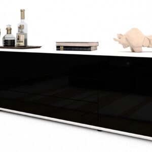Lowboard Ariella, Schwarz (180x49x35cm)