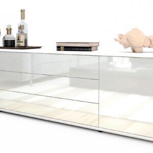 Lowboard Ariella, Weiß (180x49x35cm)