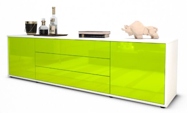 Lowboard Ariella, Grün (180x49x35cm)