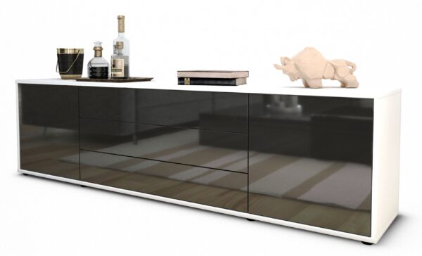 Lowboard Ariella, Grau (180x49x35cm)