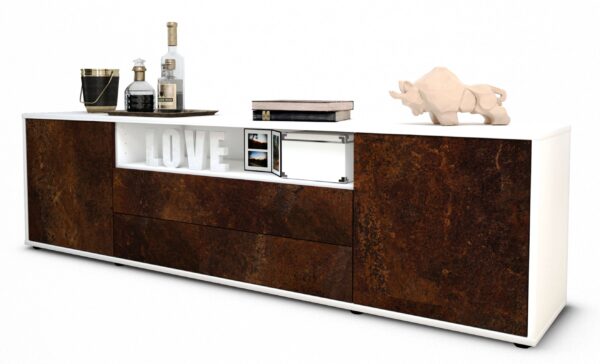Lowboard Armanda, Rost (180x49x35cm)