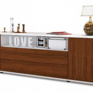 Lowboard Armanda, Walnuss (180x49x35cm)