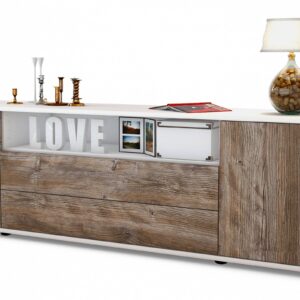 Lowboard Armanda, Treibholz (180x49x35cm)
