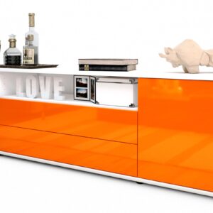 Lowboard Armanda, Orange (180x49x35cm)