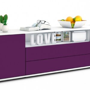 Lowboard Armanda, Lila (180x49x35cm)