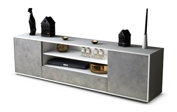 Lowboard Armida, Beton (180x49x35cm)