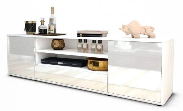 Lowboard Armida, Weiß (180x49x35cm)