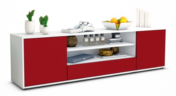 Lowboard Armida, Bordeaux (180x49x35cm)