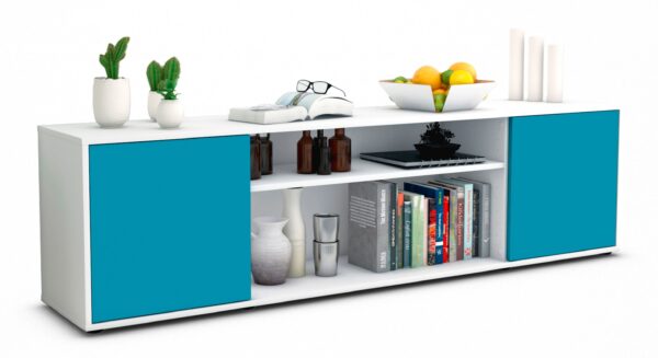 Lowboard Asia, Türkis (180x49x35cm)