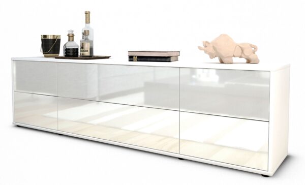 Lowboard Assunta, Weiß (180x49x35cm)