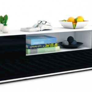Lowboard Atlanta, Schwarz (180x49x35cm)