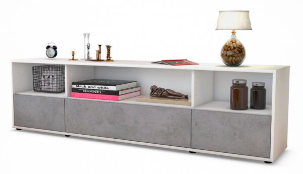 Lowboard Aurelia, Beton (180x49x35cm)