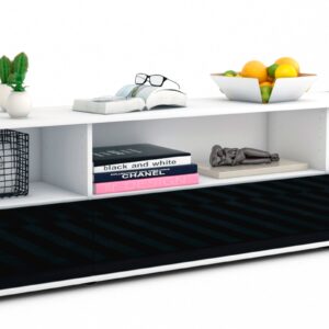 Lowboard Aurelia, Schwarz (180x49x35cm)