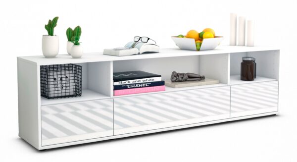 Lowboard Aurelia, Weiß (180x49x35cm)