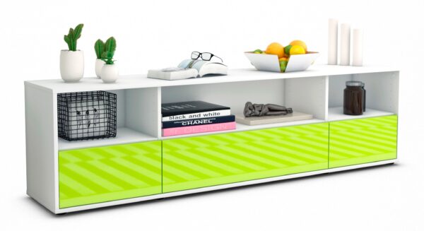 Lowboard Aurelia, Grün (180x49x35cm)