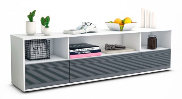 Lowboard Aurelia, Grau (180x49x35cm)