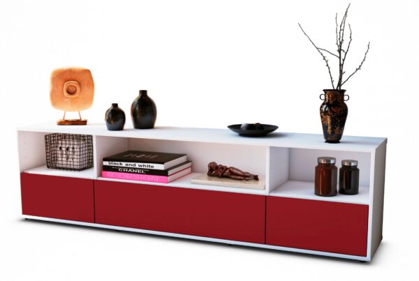 Lowboard Aurelia, Bordeaux (180x49x35cm)