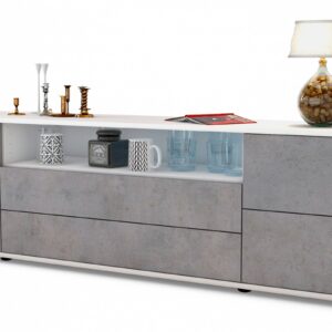 Lowboard Aurora, Beton (180x49x35cm)