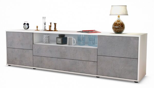 Lowboard Aurora, Beton (180x49x35cm)