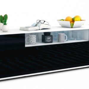 Lowboard Aurora, Schwarz (180x49x35cm)