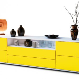 Lowboard Aurora, Gelb (180x49x35cm)