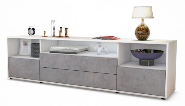 Lowboard Azula, Beton (180x49x35cm)